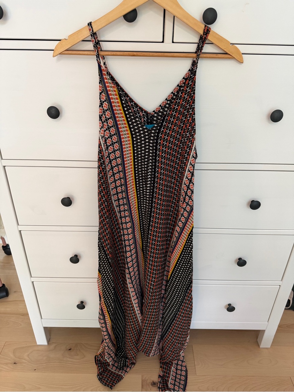 Bohemian Austin Printed Spaghetti-Strap Dropped Crotch Jumpsuit